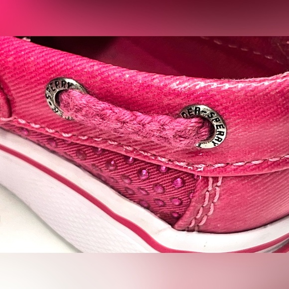 Sperry Top-Sider Kids Baby Pink Boat Velcro Shoes Size 6M - Picture 15 of 16